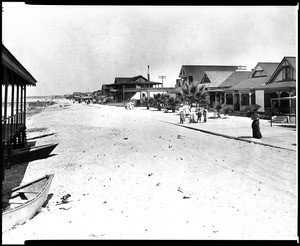 View of Newport Beach, showing residences, ca.1908