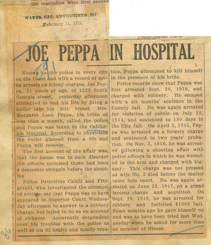 Joe Peppa in hospital