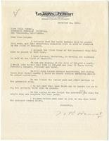 Letter from William Randolph Hearst to Julia Morgan, November 11, 1929