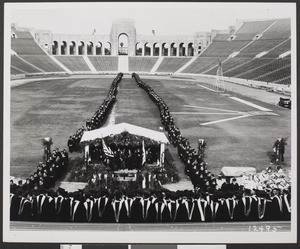Graduation line of march, 1931