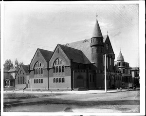 First Congregational Church, southwest corner of Hill Street and Sixth Street, ca.1900