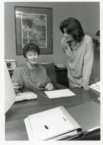 Photograph of Elizabeth Lenches with another teacher