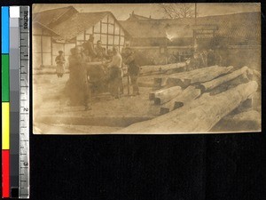 Good supply of timber, Chengdu, China, ca.1920