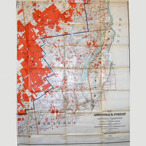 Map of the Adirondack Forest and Adjoining Territory : compiled from Maps and Field Notes on file in the State Departments at Albany N.Y. and from the topographical sheets of the U. S. Geological Survey / by M.O. Wood, C.E., and Glenn S. Smith C.E