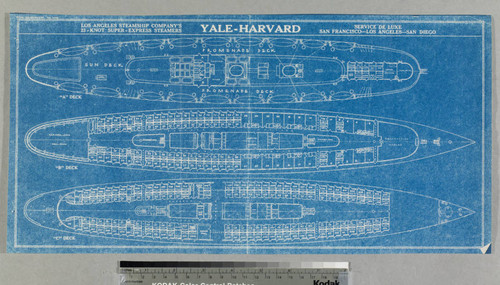 Los Angeles Steamship Company's 23-knot super-express steamers Yale - Harvard : service de luxe San Francisco - Los Angeles - San Diego [reproduction]