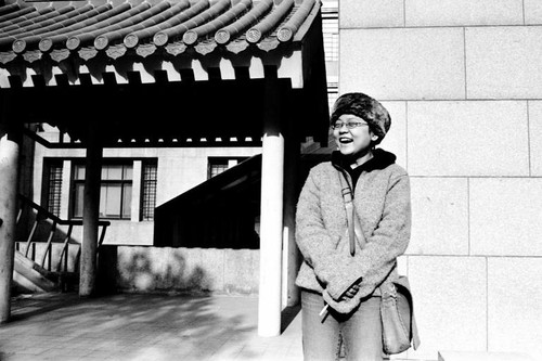 Xiao Yu at Beijing University during the First Chinese Gay and Lesbian Film Festival