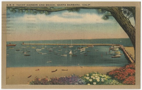 Yacht Harbor and Beach, Santa Barbara, Calif