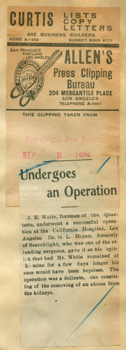Undergoes an operation