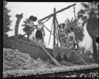 "Pirate Boat" float in the Tournament of Roses Parade, Pasadena, 1934