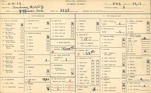 WPA household census for 3338 JEFFRIES AVE, Los Angeles