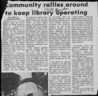 Community rallies around to keep library operating