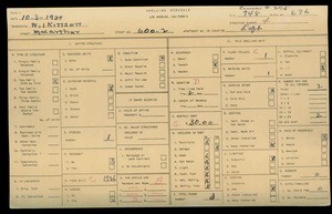 WPA household census for 600 W MACARTHUR, Los Angeles County