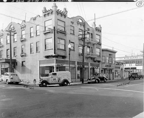[Southwest corner of Lombard and Scott streets]