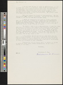 Wilhelmina M. Mann, letter, 193?, to Hamlin Garland