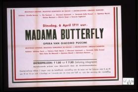 6 April ... Madama Butterfly ... Giacomo Puccini