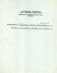 Navy Intelligence. Documents regarding espionage conducted by members of the Nippon Kaigun Kyokai, 1930s