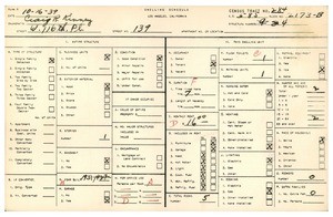 WPA household census for 139 WEST 116TH PLACE, Los Angeles County