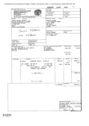 [Gallaher International Limted Invoice for Modern Freight Company LLC regarding 800 cartons of Sovereign Classic Cigarettes]