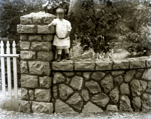 Unidentified child near the Bach family estate in Kentfield, Marin County, California, circa 1902 [photograph]