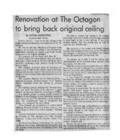 Renovation at The Octagon to bring back original ceiling