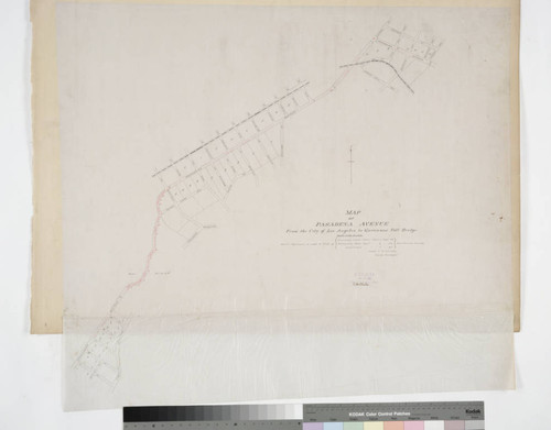Map of Pasadena Avenue from the City of Los Angeles to Garvanza Toll Bridge