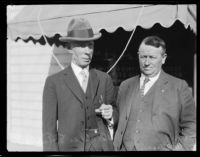 Mark Quayle Watterson and Dr. Charles E. Turner, probably at the time of Watterson's trial for embezzlement, Independence, 1927