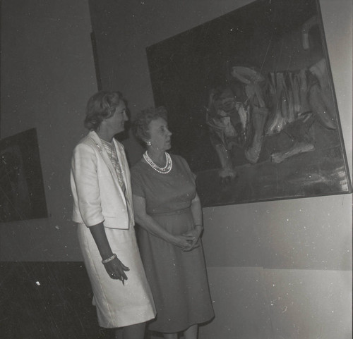 Women with painting, Scripps College