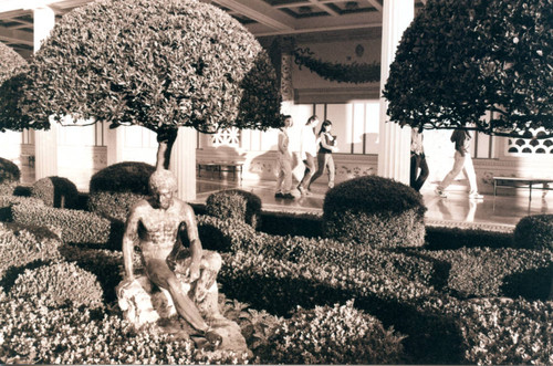 Sculpture garden in the Getty Villa, 1995