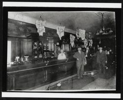Interior view of unidentified saloons of Petaluma