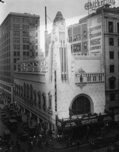 Corner of Tower Theater from above