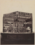 Bowen Brothers, wholesale and retail grocers, 428 - 432 Pine St, view of exhibit - Bowen's yeast powder - Mechanics' Fair, 1880, Charles R. Bowen, Samuel Granger (2 views)