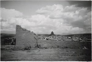 The new church of Thaba-Bosiu, after the passage of the cyclone
