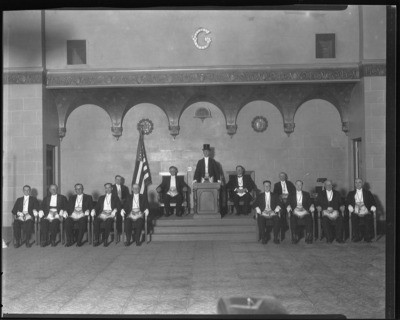 Freemasons - Stockton: Unidentified men of Masonic Order