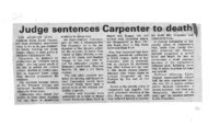 Judge sentences Carpenter to death