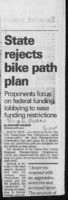 State rejects bike path plan