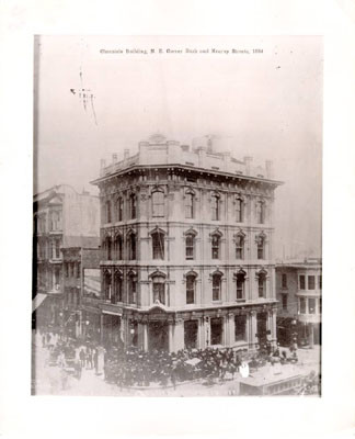 Chronicle Building, N. E. corner of Bush and Kearny Streets, 1884