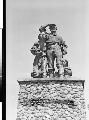 The Donner Monument At Donner Lake, Calif