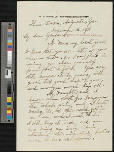 William Dean Howells, letter, 1918-12-16, to Hamlin Garland