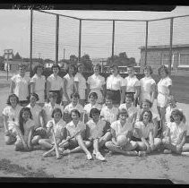 A girl's high school or college softball team