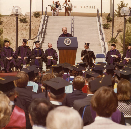 President Ford Addressing the Audience
