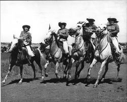 Four members of the California Centaurs mounted junior drill team in 1945