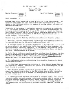 USC Faculty Senate minutes, 1962-01-17