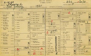 WPA household census for 1920 NEW JERSEY, Los Angeles