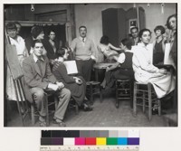 [Fernand Leger and students in an art studio at the Academie Modern, Paris.]
