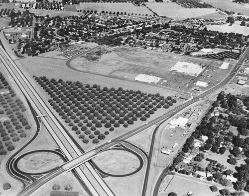 Aerial View of Freeway Interchange Chico, California