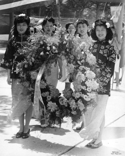 Young women with wreath