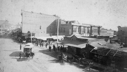 Spring and 1st Streets, 1884