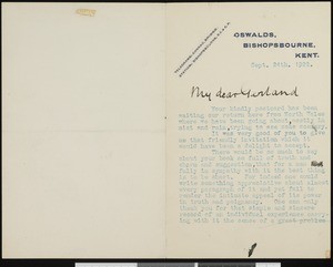 Joseph Conrad, letter, 1922-07-22, to Hamlin Garland