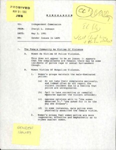 9.16. IC on LAPD / general counsel - complaints, 1991 May 2 - June 27