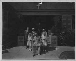 Bishop John Cantwell and first communicants